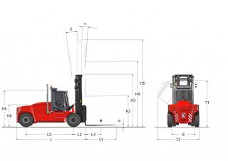 Kalmar DCG 150-6 Abmessungen und Größe