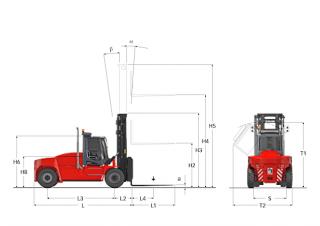 Kalmar DCG 160-6 Abmessungen und Größe
