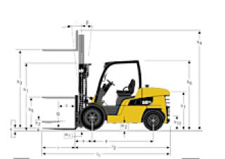Caterpillar DP40N Abmessungen und Größe