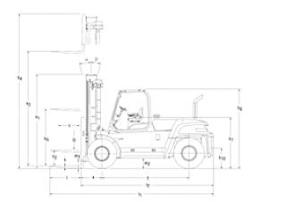 Mitsubishi FD150AN Abmessungen und Größe