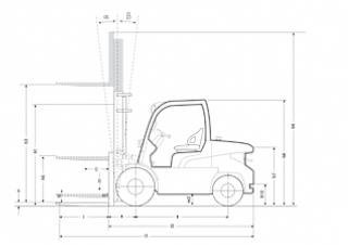 Mitsubishi FD 40 N Abmessungen und Größe