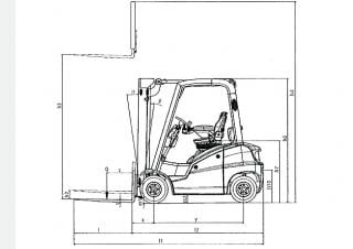 Linde H18D Abmessungen und Größe