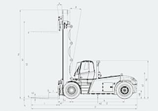 Linde H 180/1200 D Abmessungen und Größe