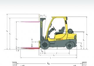 Hyster H2.5XT Abmessungen und Größe