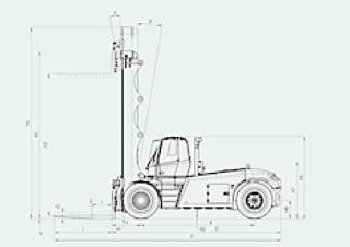Linde H 300/1200 D Abmessungen und Größe