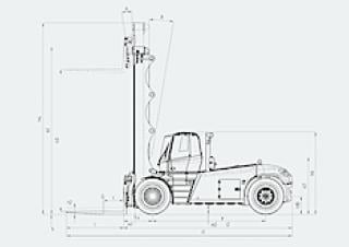 Linde H 320/1200 D Abmessungen und Größe