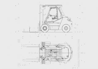 Linde H50D Abmessungen und Größe