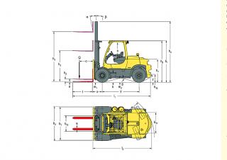 Hyster H6.0FT Abmessungen und Größe