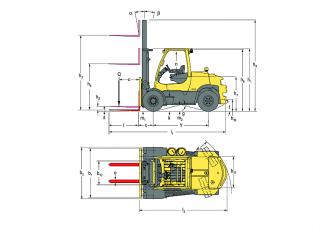 Hyster H7.0FT Abmessungen und Größe