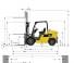Caterpillar DP55N Abmessungen und Größe