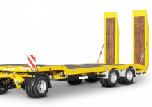 Anhänger Tiefbett Schwarzmüller 3-axle low loader trailer with offset platform