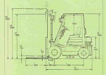 Frontstapler Diesel Komatsu FD 15 T-15