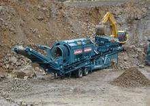 Mobile Siebanlagen mit Trommel Powerscreen Trommel 720