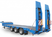 Sattelauflieger Tiefbett Schwarzmüller 3-axle low loader semitrailer with offset platform