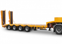 Sattelauflieger Tiefbett Schwarzmüller 4-axle low loader semitrailer with offset platform - reinforced - extendible