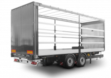 Schiebeplanen-Plateauanhänger Schwarzmüller Centre-axle sliding tarpaulin platform trailer