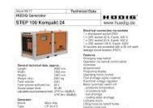 Stromerzeuger, Diesel Hüdig Step 100 Kompakt