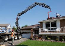 Verfahrbare Ladekrane Hiab XS 377 E-6 HIPRO Jib 70 X-4